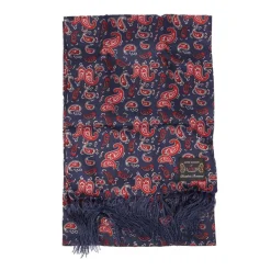 Gloves-Scarves-Umbrellas*Luke 1977 Paisley One Scarf in Navy