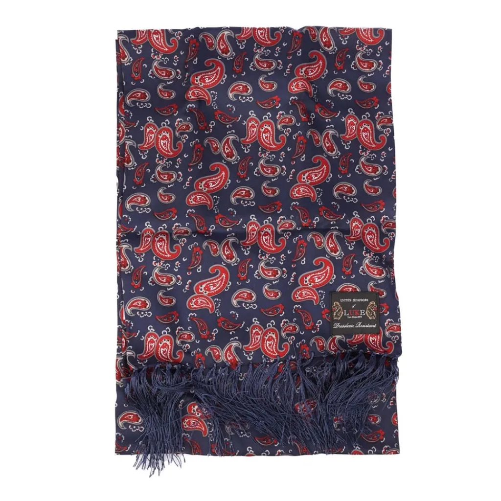Gloves-Scarves-Umbrellas*Luke 1977 Paisley One Scarf in Navy