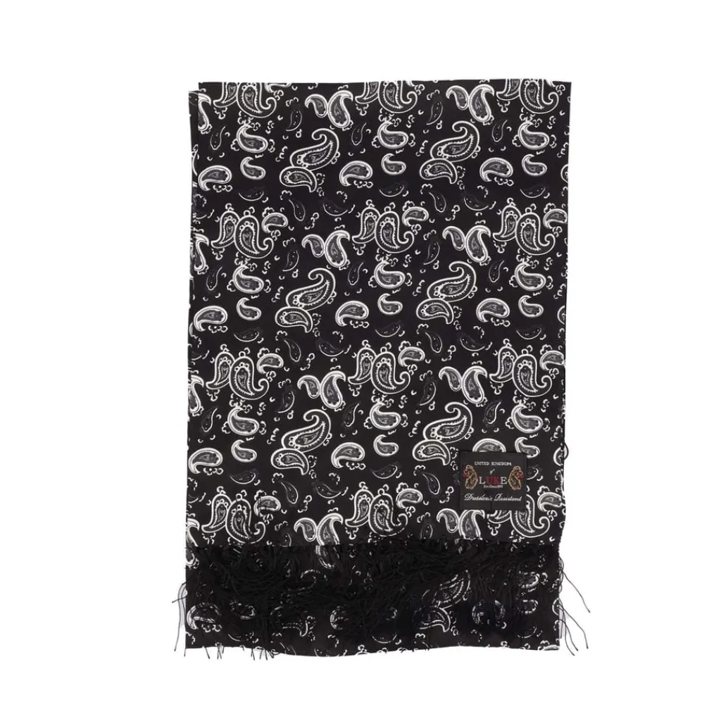 Gloves-Scarves-Umbrellas*Luke 1977 Paisley One Scarf in Black