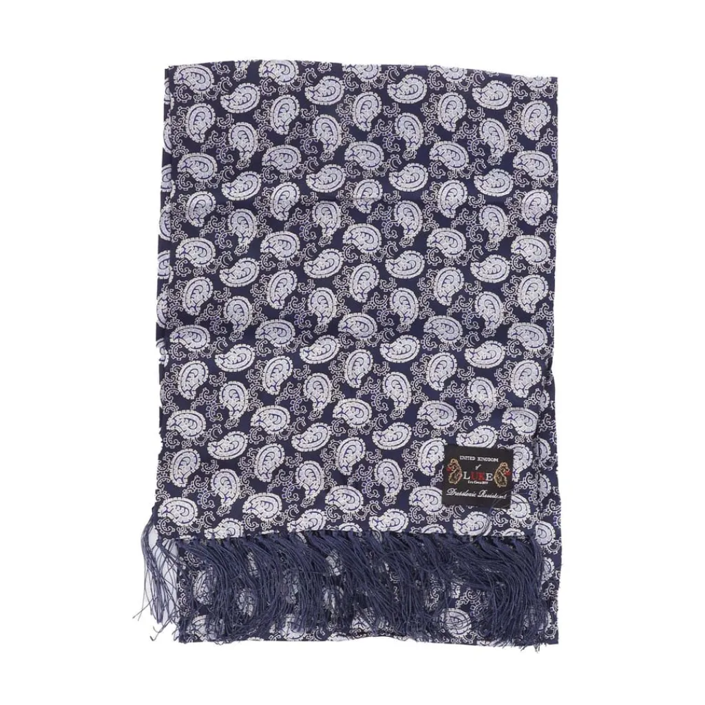 Gloves-Scarves-Umbrellas*Luke 1977 Paisley Two Scarf in Navy