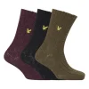 Underwear And Socks*Lyle And Scott 3 Pack of Chunky Knitted Socks in Multi colour