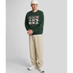 Sweatshirts*Lyle And Scott A Guide To Scotland Graphic Sweatshirt in Teal