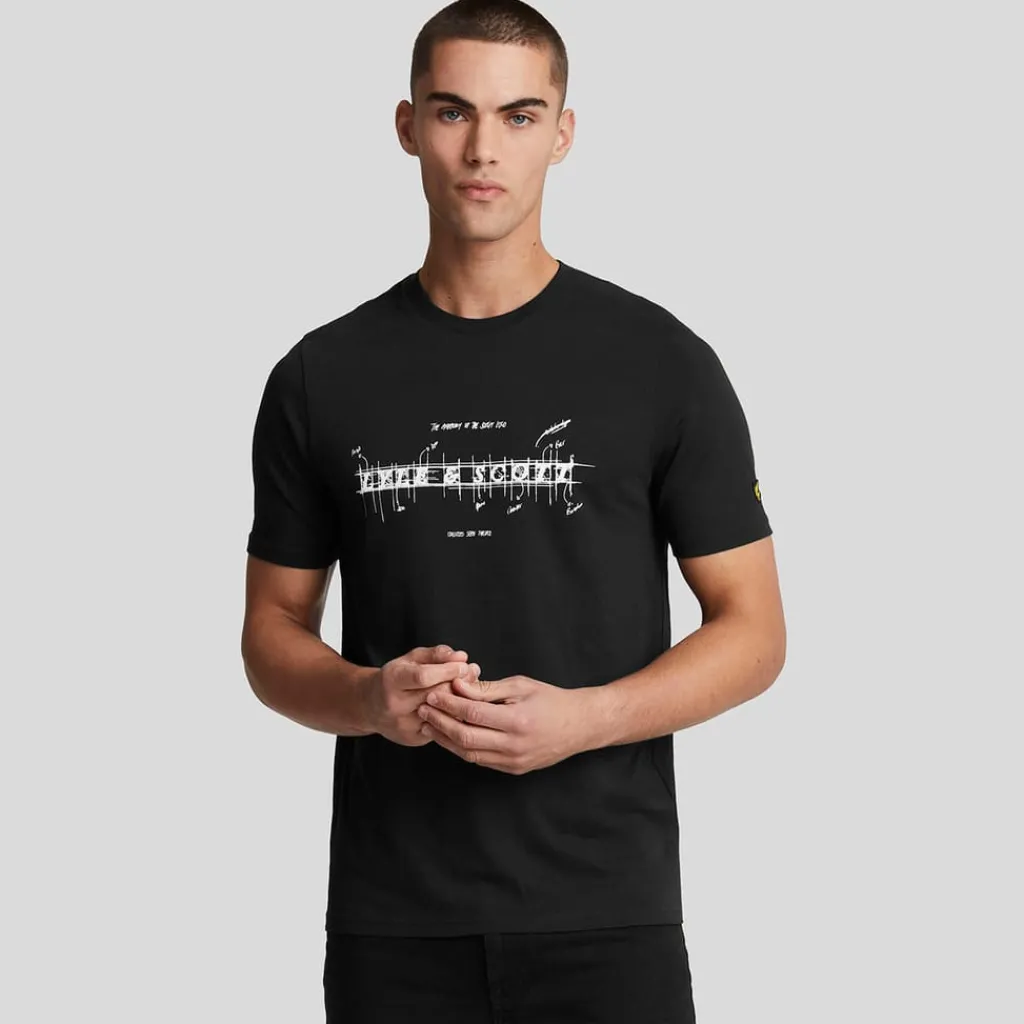 T-Shirts And Vests*Lyle And Scott Anatomy Of Type Graphic T-Shirt in Black