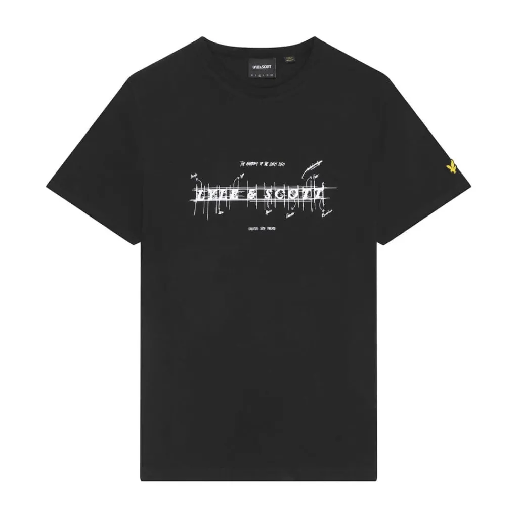 T-Shirts And Vests*Lyle And Scott Anatomy Of Type Graphic T-Shirt in Black