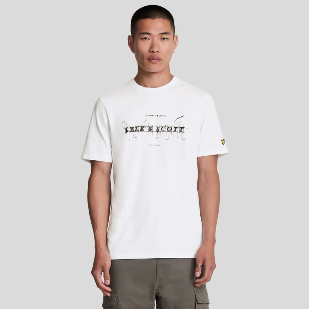 T-Shirts And Vests*Lyle And Scott Anatomy Of Type Graphic T-Shirt in White