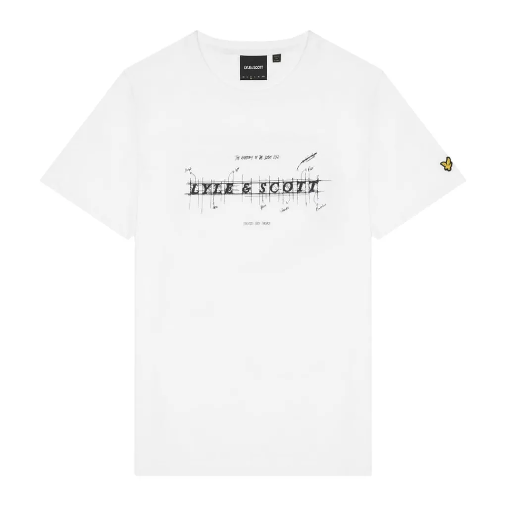 T-Shirts And Vests*Lyle And Scott Anatomy Of Type Graphic T-Shirt in White