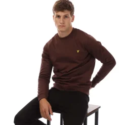 Sweatshirts*Lyle And Scott Brushback Crewneck Sweatshirt in Red