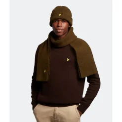 Gloves-Scarves-Umbrellas*Lyle And Scott Chunky Knit Scarf in Green