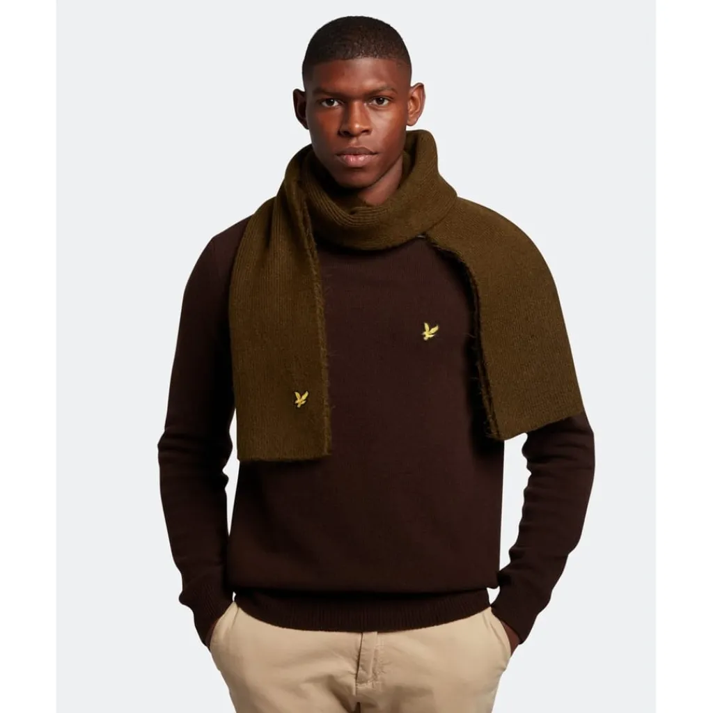 Gloves-Scarves-Umbrellas*Lyle And Scott Chunky Knit Scarf in Green