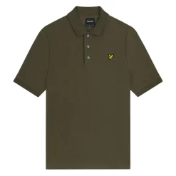 Polo Shirts*Lyle And Scott Chunky Slub Polo Shirt in olive