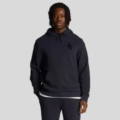 Sweatshirts|Hoodies*Lyle And Scott Club Emblem Hoodie in Navy