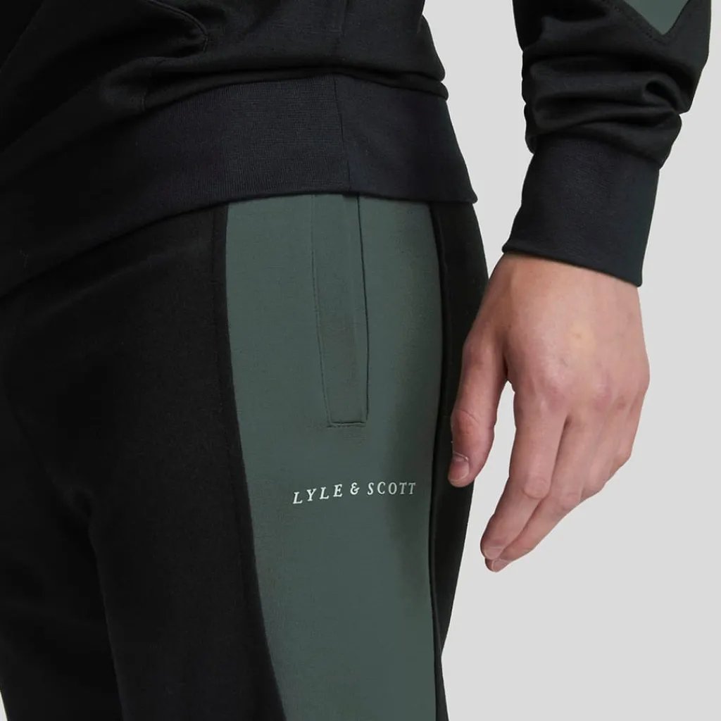 Trousers*Lyle And Scott Colour Block Tracksuit Bottoms in Black