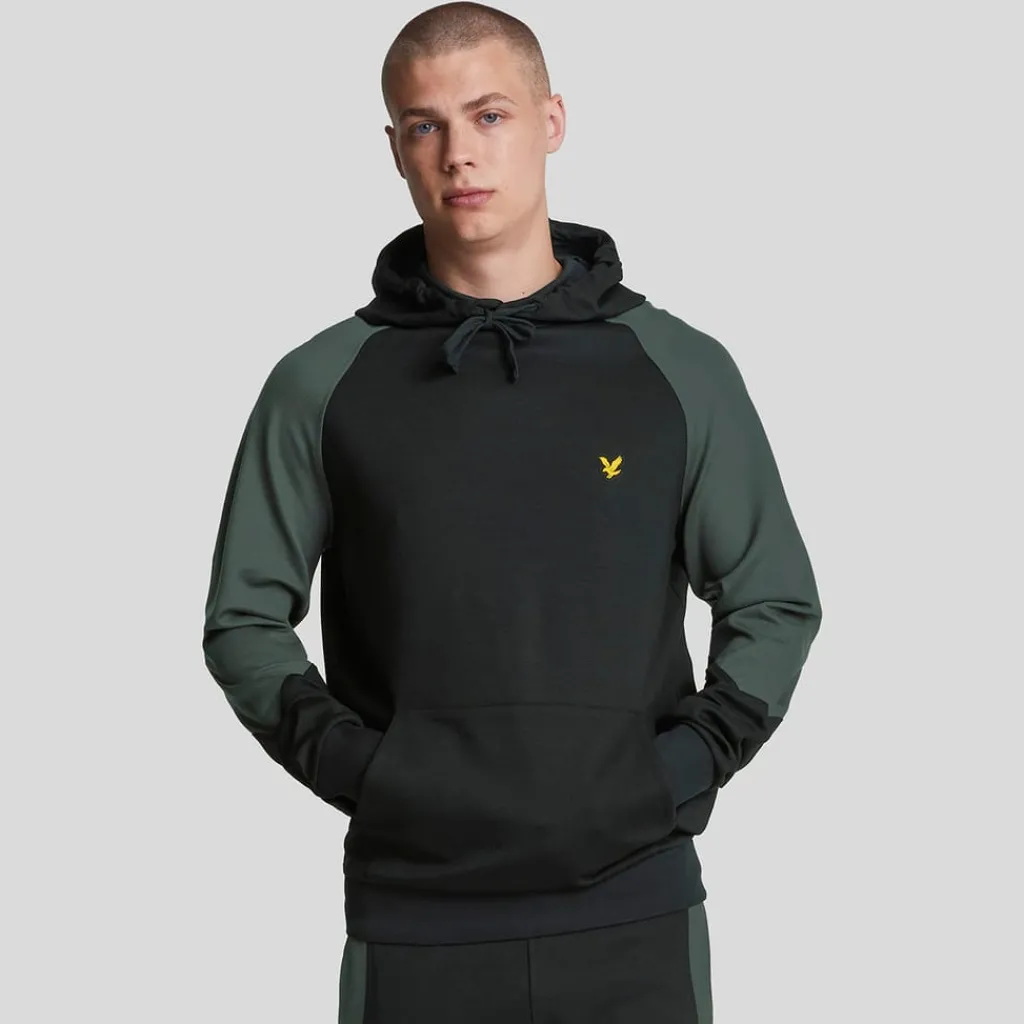 Sweatshirts|Hoodies*Lyle And Scott Colour Block Hoodie in Black