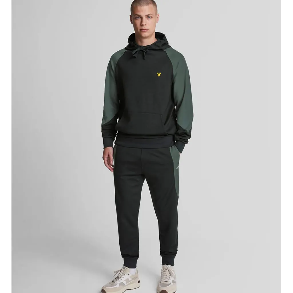 Sweatshirts|Hoodies*Lyle And Scott Colour Block Hoodie in Black