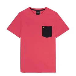 T-Shirts And Vests*Lyle And Scott Contrast Pocket T-Shirt in Pink