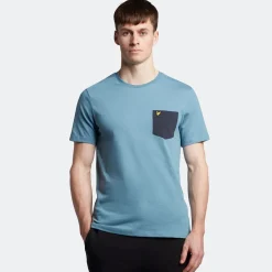 T-Shirts And Vests*Lyle And Scott Contrast Pocket T-Shirt in Blue