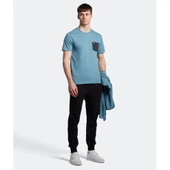 T-Shirts And Vests*Lyle And Scott Contrast Pocket T-Shirt in Blue