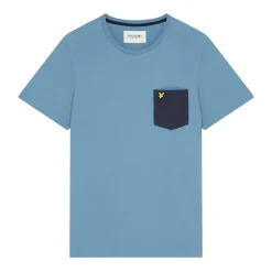 T-Shirts And Vests*Lyle And Scott Contrast Pocket T-Shirt in Blue