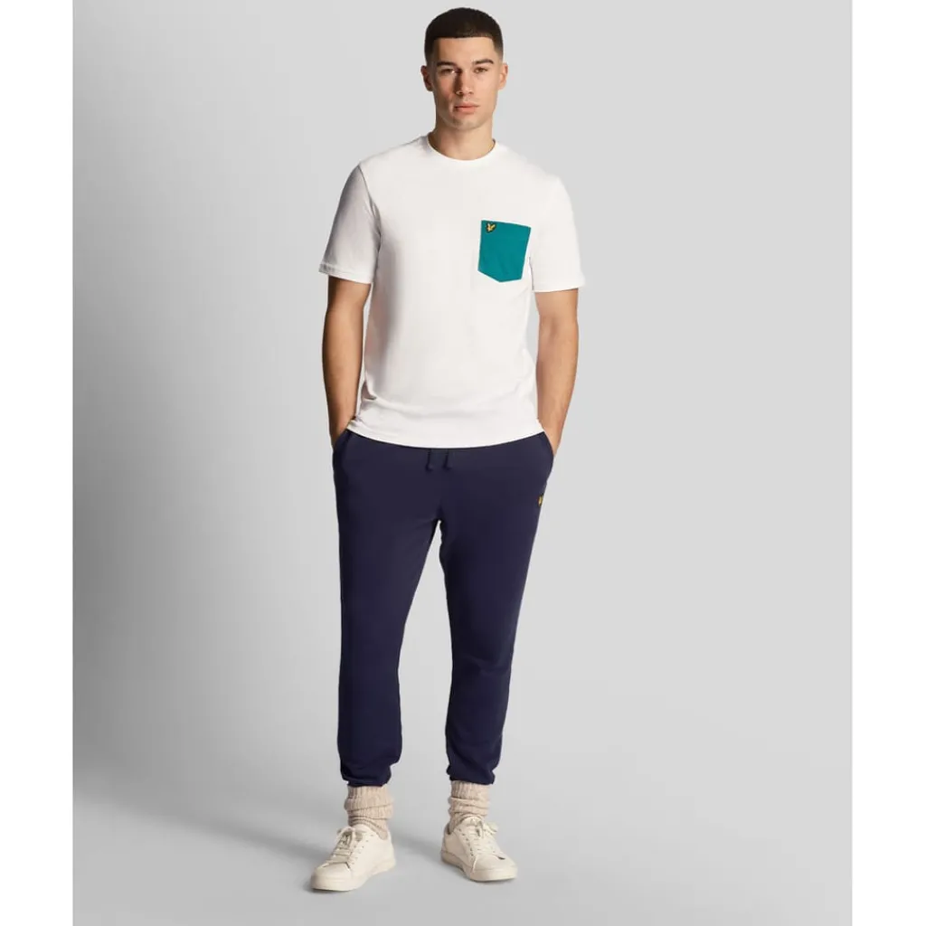 T-Shirts And Vests*Lyle And Scott Contrast Pocket T-Shirt in White Green