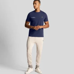 T-Shirts And Vests*Lyle And Scott Co-Ordinate Print Plain T-Shirt in Navy