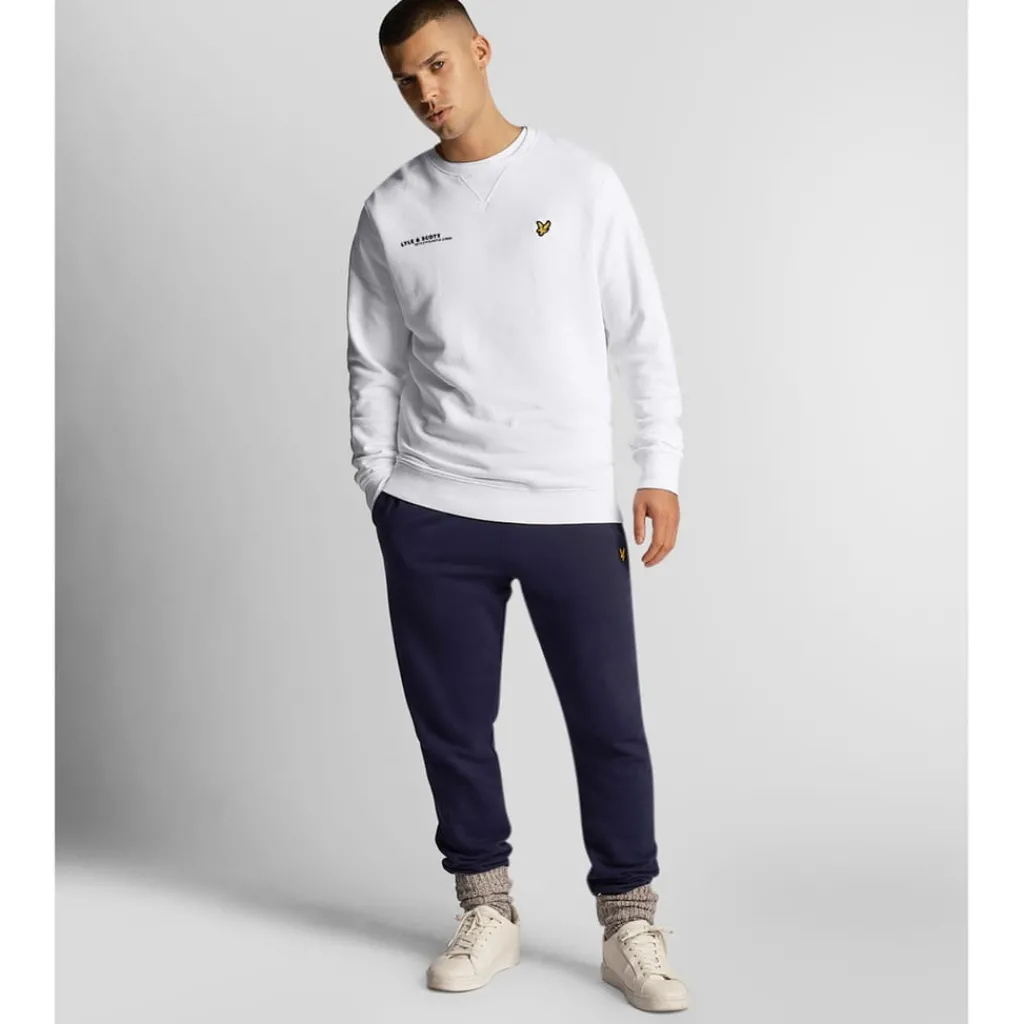 Sweatshirts*Lyle And Scott Co-Ordinate Print Crewneck Sweatshirt in White