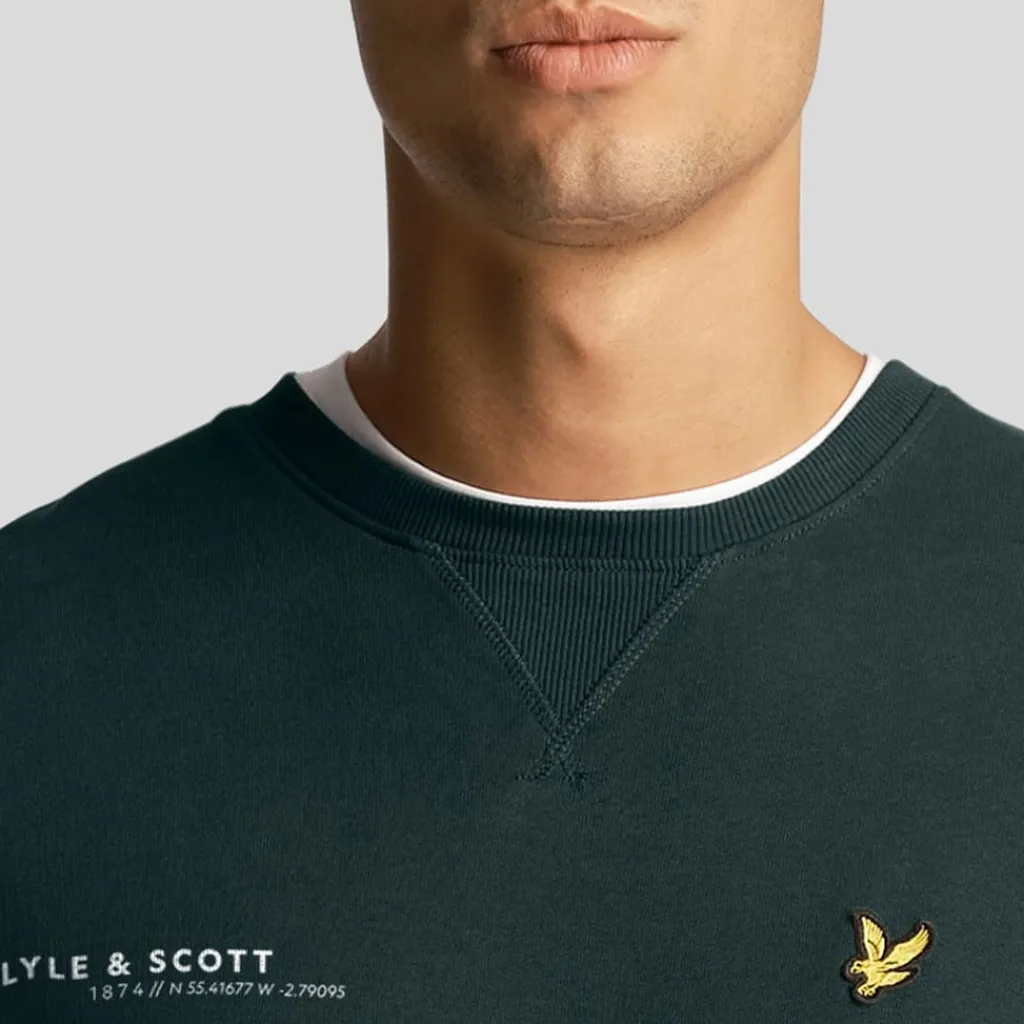 Sweatshirts*Lyle And Scott Co-Ordinate Print Crewneck Sweatshirt in Green