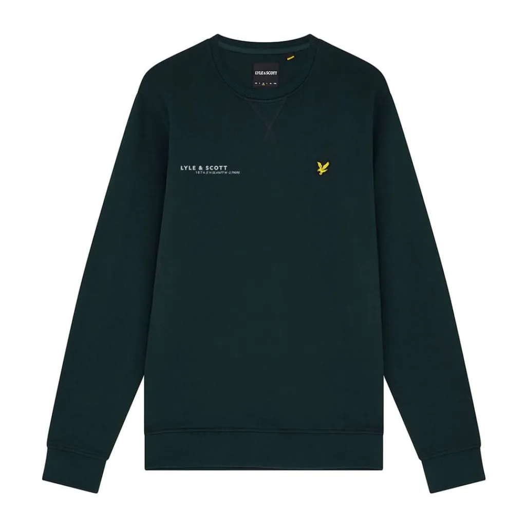 Sweatshirts*Lyle And Scott Co-Ordinate Print Crewneck Sweatshirt in Green