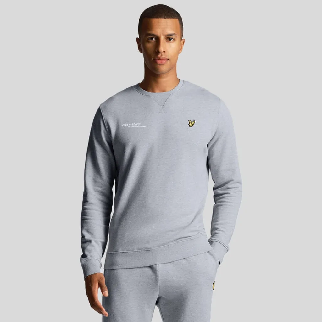 Sweatshirts*Lyle And Scott Co-Ordinate Print Crewneck Sweatshirt in Grey