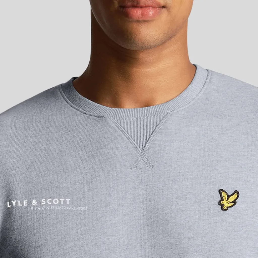 Sweatshirts*Lyle And Scott Co-Ordinate Print Crewneck Sweatshirt in Grey
