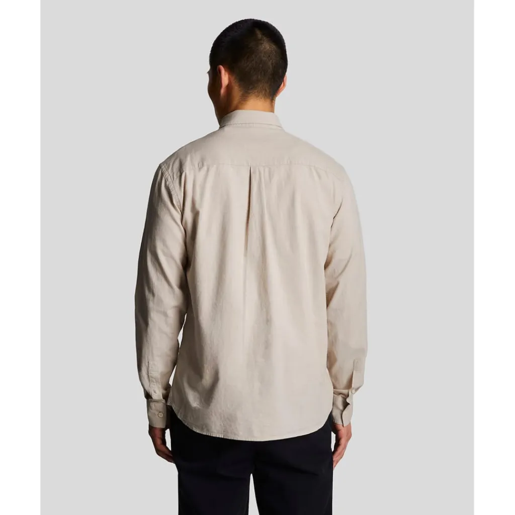 Shirts*Lyle And Scott Cotton Linen Button Down Shirt in Cream
