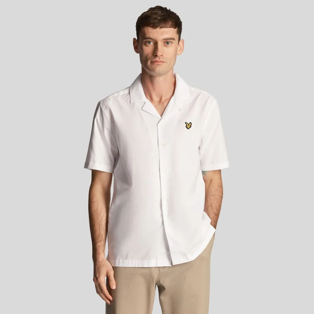 Shirts*Lyle And Scott Cotton Poplin Resort Shirt in White