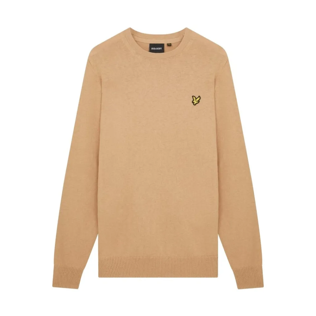 Knitwear*Lyle And Scott Crew Knit Sweater in Beige