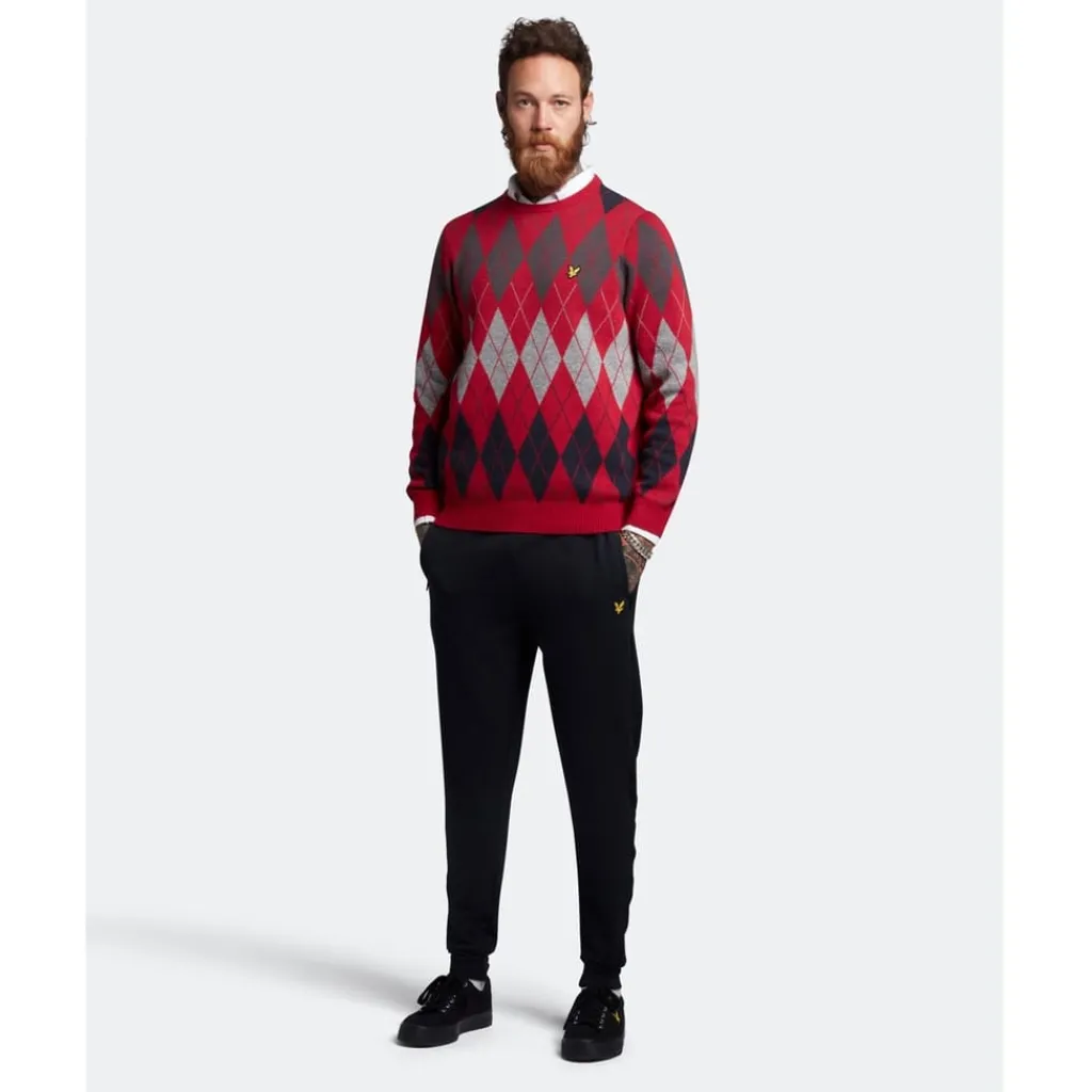 Knitwear*Lyle And Scott Crew Neck Jumper in Red