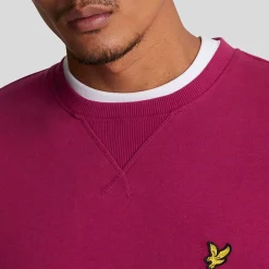Sweatshirts*Lyle And Scott Crewneck Sweatshirt in Burgundy