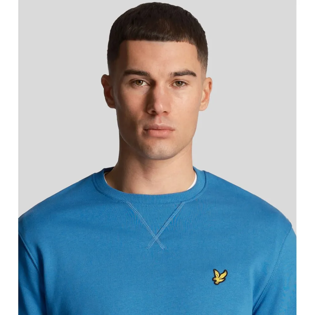 Sweatshirts*Lyle And Scott Crewneck Sweatshirt in Blue