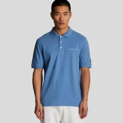 Polo Shirts*Lyle And Scott Embroidered Polo Shirt in Blue