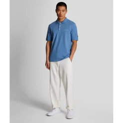 Polo Shirts*Lyle And Scott Embroidered Polo Shirt in Blue