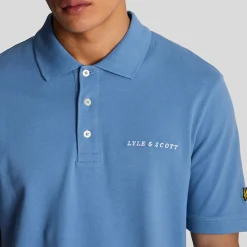 Polo Shirts*Lyle And Scott Embroidered Polo Shirt in Blue