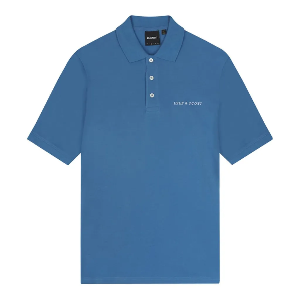 Polo Shirts*Lyle And Scott Embroidered Polo Shirt in Blue