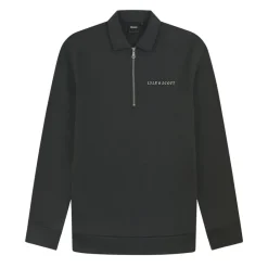 Sweatshirts*Lyle And Scott Embroidered Collared Quarter Zip Sweatshirt in Gunmetal