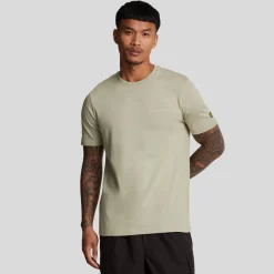 T-Shirts And Vests*Lyle And Scott Embroidered T-Shirt in Beige