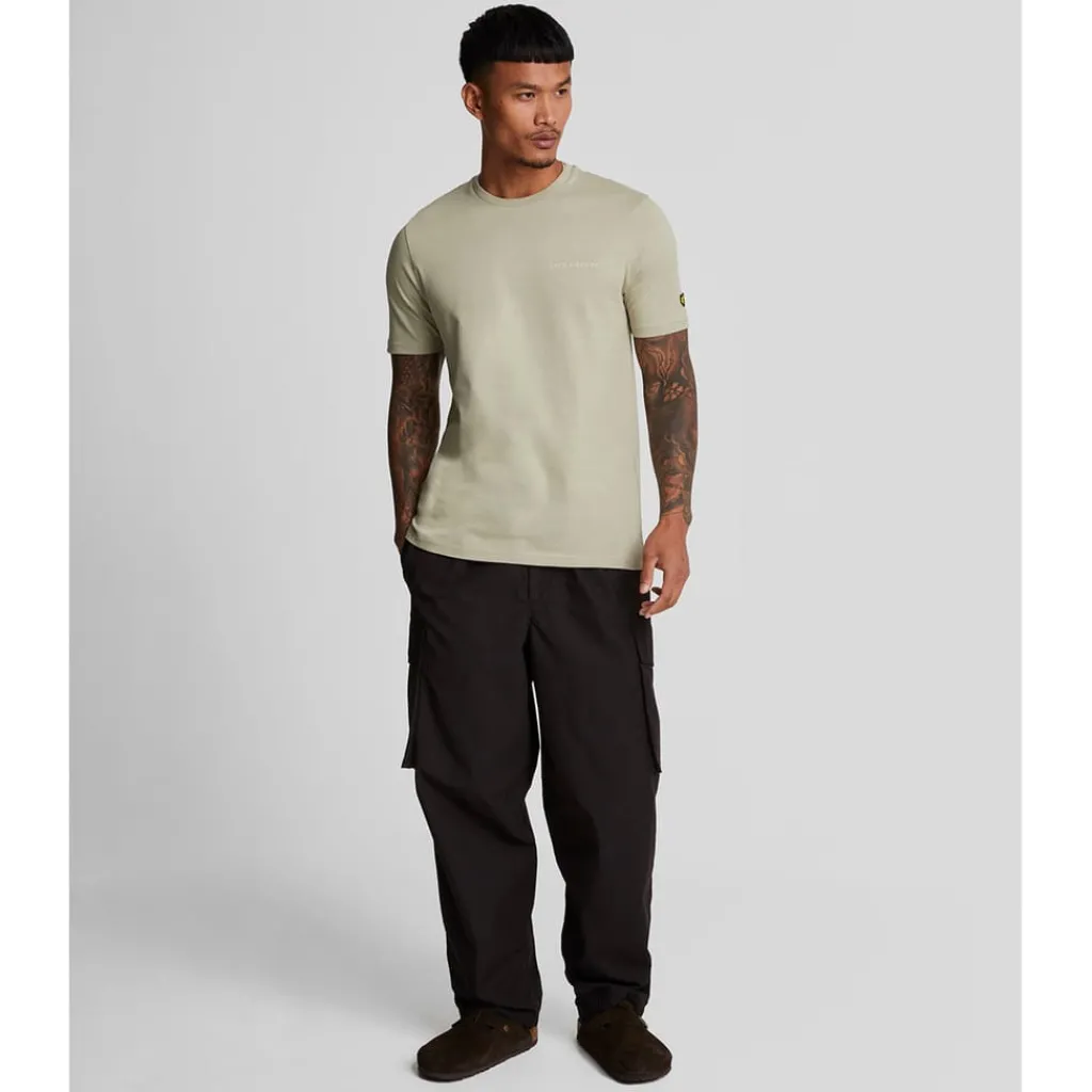 T-Shirts And Vests*Lyle And Scott Embroidered T-Shirt in Beige