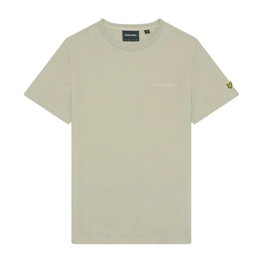 T-Shirts And Vests*Lyle And Scott Embroidered T-Shirt in Beige