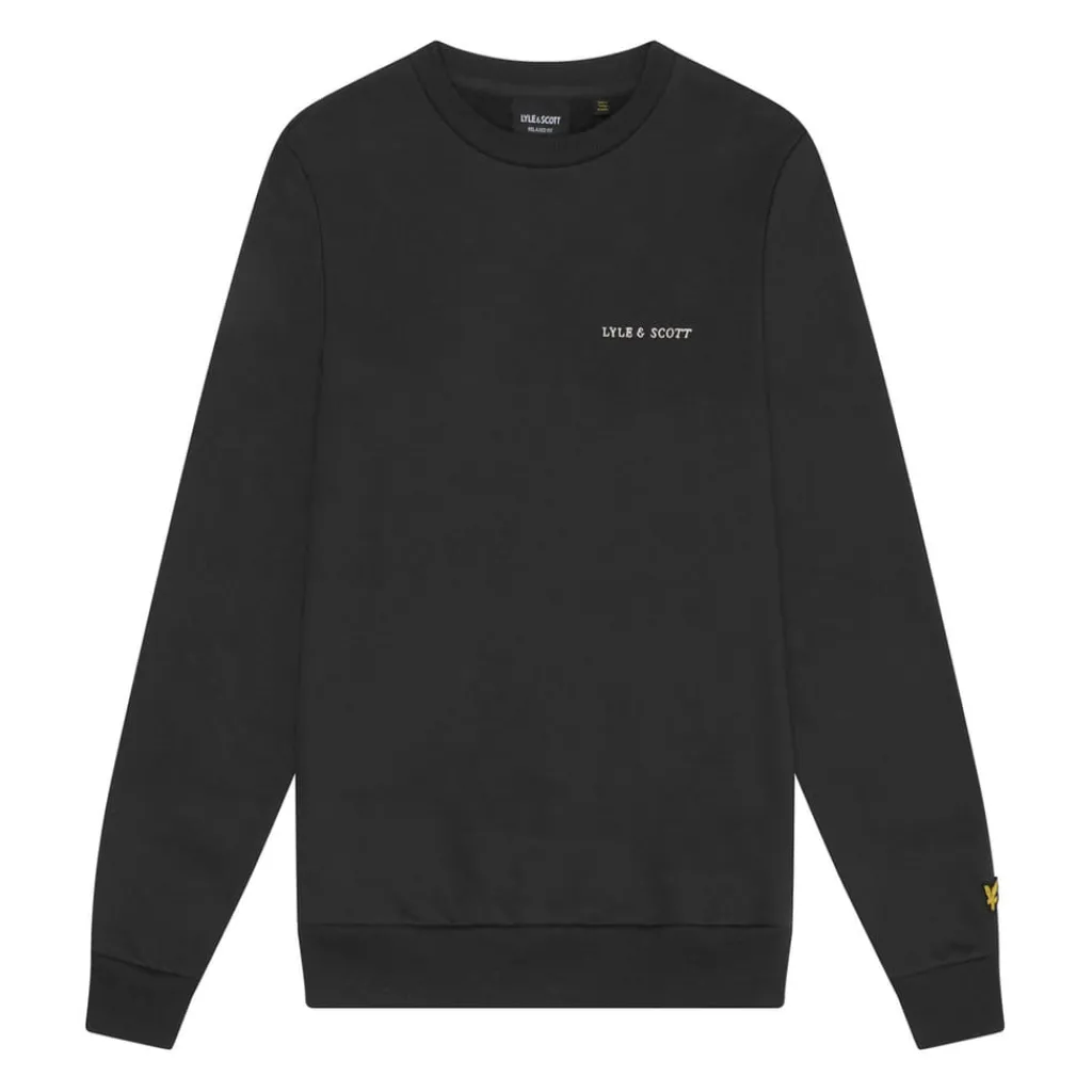 Sweatshirts*Lyle And Scott Embroidered Crewneck Sweatshirt in Gunmetal