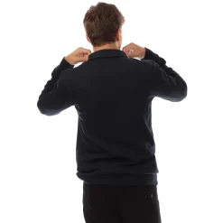 Sweatshirts*Lyle And Scott Embroidered Collared Quarter Zip Sweatshirt in Navy