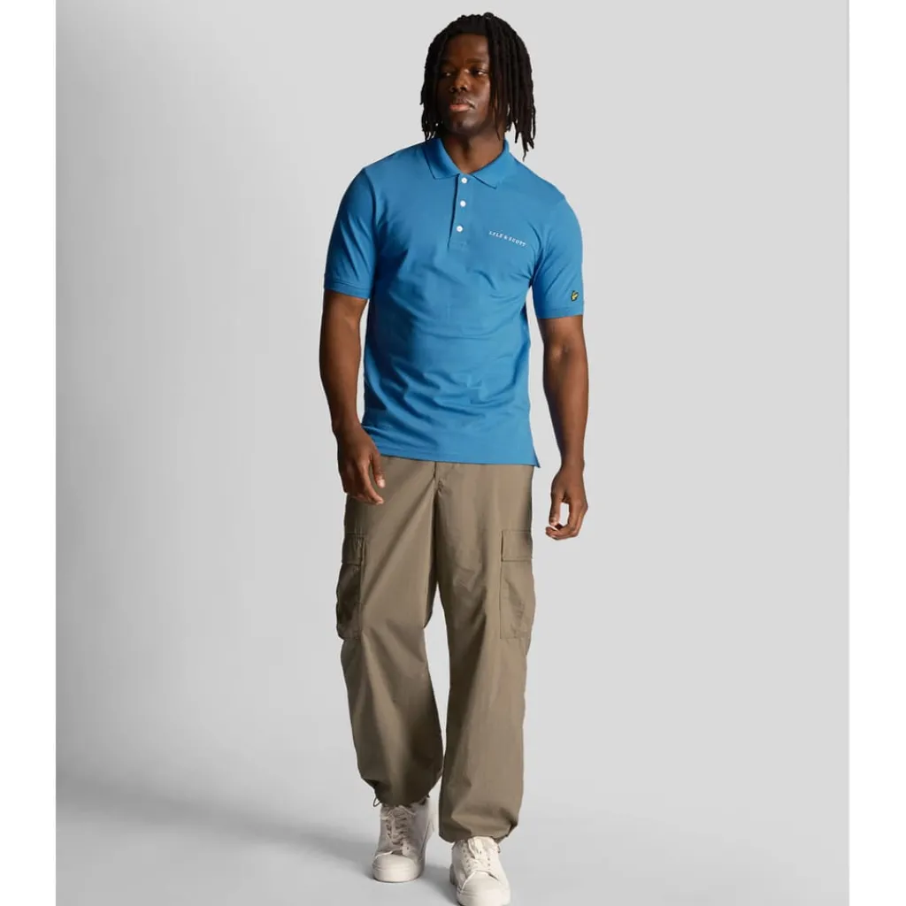 Polo Shirts*Lyle And Scott Embroidered Polo Shirt in Blue