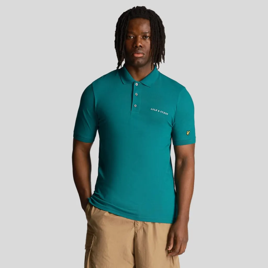 Polo Shirts*Lyle And Scott Embroidered Polo Shirt in Green