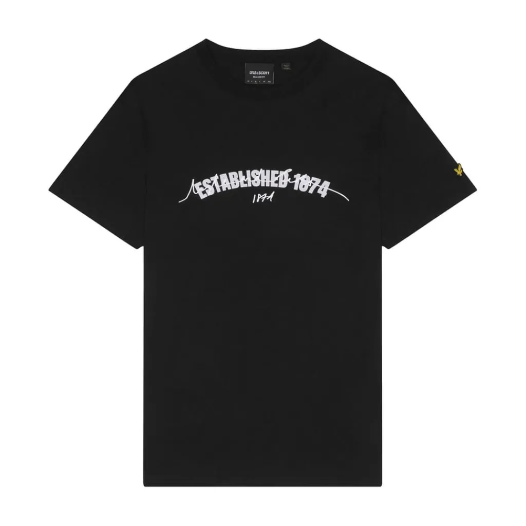 T-Shirts And Vests*Lyle And Scott Established 1874 Graphic T-Shirt in Black