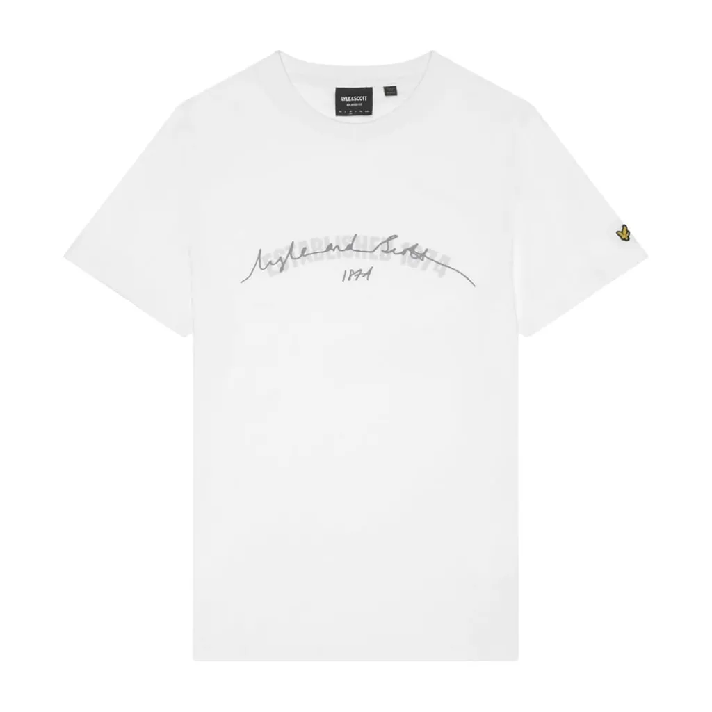 T-Shirts And Vests*Lyle And Scott Established 1874 Graphic T-Shirt in White