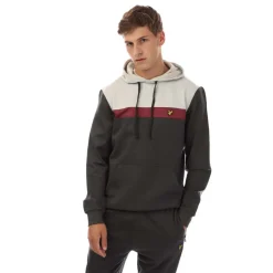 Sweatshirts|Hoodies*Lyle And Scott Fly Fleece Colour Block Hoodie in Grey